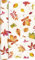 Tischläufer Herbst mit verstreute Herbstblätter aus Airlaid. Tischdeko Herbstmotiv Rolle Blätter. Tischläufer Herbstdeko orange weiß Maße 490x40cm