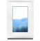 ‎BauPLAZA - Ventana de baño PVC (reforzado) - ANCHO x ALTO 1150 x 500 mm - Blanca - Vidrio Mate - doble acristalamiento - 115 x 50 cm Derecha Oscilobatiente 1 Hoja Apertura