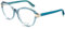 GUESS Damen GU2955 Sonnenbrille, Glänzend, Türkis, 55/16/140