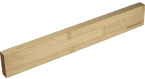 Westmark magnetische Messerleiste Nature – hochwertige Magnetleiste für Küchen-Messer und -Scheren, klingenschonend und sicher, inkl. Befestigungsmaterial – Holz, BPA-frei