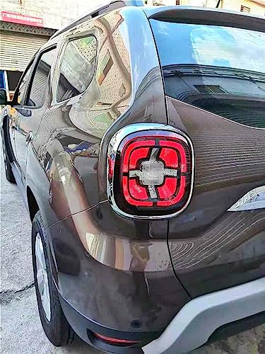OUSIKA ABS, 2 Stück Auto Rücklicht Dekorationsrahmen, Schutzhülle, Außendekorationszubehör, Für Renault Dacia Duster 2018–2021