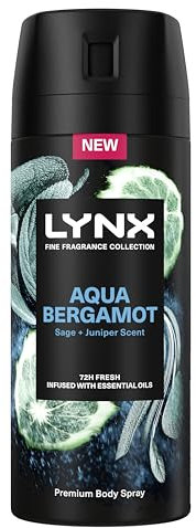 Lynx Fine Fragrance Collection Aqua Bergamot Premium Deodorant Bodyspray 150 ml