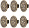 Decoranddecor Torero Round Antique Vintage Cabinet Knob 40mm Diameter Aluminium Alloy (Antique Brass, 6 Pack)
