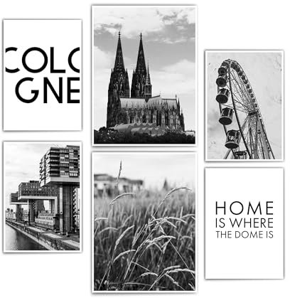 Köln Bilder - Perfekt aufeinander abgestimmte Köln Poster Sets - Köln Skyline Fotografien & Kölner Sprüche - ohne Rahmen (XL (30x40/41x61), Köln #8)