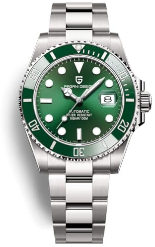 Pagani Design PD1639 Orologio da Uomo Automatico Business Impermeabile Analogico 43mm Giappone Movimento Automatico NH35A Ceramica Rotante Set Cristallo Zaffiro Acciaio Lusso Orologio.