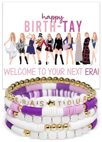 FUNTE Freundschaftsarmbänder, Armbänder Geburtstagsgeschenke für Mädchen Frauen Schwester Musik Fans, Merch für Tour Geburtstagsfeier Dekorationen
