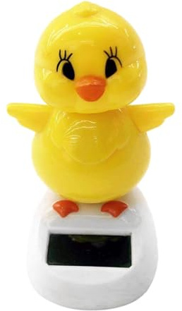 Poussin De Danse Solaire, Figurine Solaire Voiture Qui Bouge, Figurines dansantes Poussin à énergie Solaire, Voiture Décoration Figurine Solaire pour Voiture Bureau Bureau Décoration