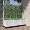 Gecheer Fioriera da Giardino con Graticcio, Traliccio e Spalliera Separè - Letto Rialzato, Grigliato da Esterno Bianco 120x40x136 cm in PP