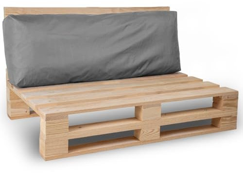 bananair - Palettenkissen Outdoor Wasserdicht und Abnehmbar - Schaumstoffpolsterung, Bequem - Polster Ideal für Europaletten, Palettenmöbel, Gartenmöbel (Rückenkissen, 120 x 40 cm, Dunkelgrau)