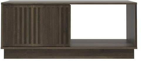 Galano Ryuki Coffee Table - Modern Distressed Oak Finish - Storage Cabinet for Entryway - Foyer - Living Room - Space Saving (Dark Oak)