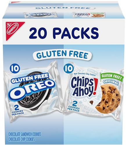 OREO Chocolate Sandwich Cookies & Chips AHOY! Chocolate Chip Cookies Gluten Free Cookies Variety Pack 20 Snack Packs