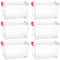Acan Tradineur - Pack de 6 Cajas de Almacenamiento KLIP K2 - Fabricado en plástico - Contenedor para almacenar Juguetes, Libros, Ropa, Mantas - 34,5 x 43,5 x 25 cm - 25 litros