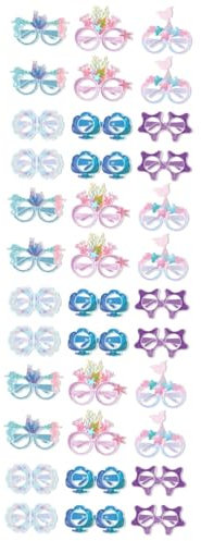 SOIMISS 36paare Meerjungfrau-themen Sonnenbrillen Für Junge Mädchen Teiliges Party-requisiten Für Sommergeburtstagsfeiern Farbenfrohe Und Kreative Fotodekorationen Für Unvergessliche