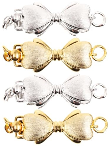 SHINEOFI 4pezzi Chiusure Per Collana e Bracciale Metallo Connettori Eleganti Per Diy Gioielli Accessori Per Creazione e Riparazione