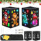 APODESS 2SET LED Schneemann Bastelset St Martin Laternen für Kinder Transparentpapier mit Buntglas Effekt zum Basteln für Jung Mädchen Sankt Martin