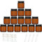 CulnCraz 15 Pack 120 ml Amber Round Glass Jars, 4 oz Empty Cosmetic Containers with Inner Liners, Black Lids and Glass Jars with Labels for Slime, Beauty Products,Cosmetic,Lotion,Powders and Ointments