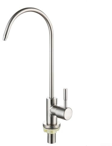 HpLive Waschbecken Trinkwasser Wasserhahn, Edelstahl Küchenarmatur für Trinkwasser, 4-Wege-Wasserhahn für Spüle(Silber)