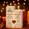 Geschenke zum 40 Geburtstag, Kerzenständer aus Holz Zum 40 Geburtstag Geschenk Deko Geburtstagsgeschenk 40. Jahrestag für Frauen Mann Freunde Schwester