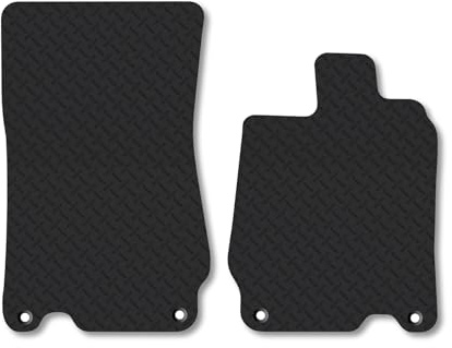 Mercedes SL (2002-2011) [R230] Heavy Duty Thick Rubber Car Mats Accessories Tailored Fit Front Rear Set Compatible Accessory Waterproof Durable Non-Slip 5mm Full Coverage Protection with Clips