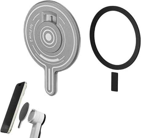 CERFFOOL Magnetic Mobile Phone Holder Adapter for Insta360 2 Flow Pro Powerful Magnetic Plate with Metal Ring Gimbal Stabilizer for Magsafe for iPhone/Android Series