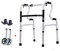 Walker, Folding Lightweight Aluminium Walking Frame/Zimmer Walker with 2 Wheels, Rollator Mobility Aid for Elderly Adult Adjustable Height It's so Kind of You Thoughtful
