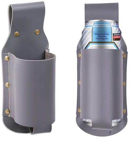 Czzmy Leder Flaschenhalter Gürtel Bierflaschenhalter Bierholster,Bier Geschenke für Männer Vatertag Weihnachten Biertrinker/Liebhaber Bierzubehör für die Reise