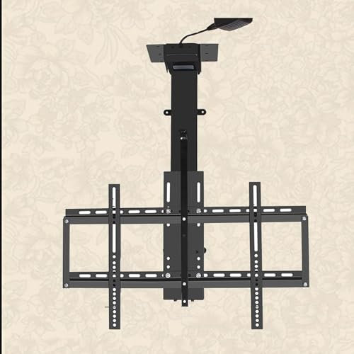 LLHTTDMBDFC Motorized TV Bracket, Ceiling TV Mount, With Remote Control Motorized TV Mount, Hanging TV Mount Bracket, Electric TV Lift And Memory Setting(Black)