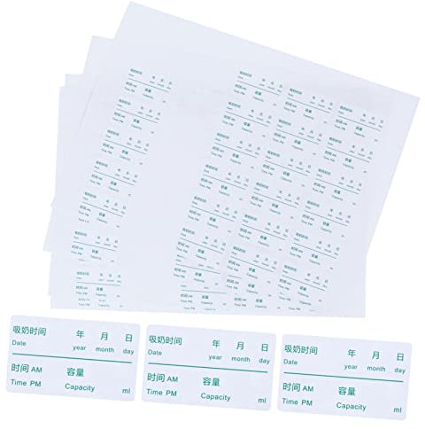 GRIRIW Breast Milk Stickers 100pcs Removable Storage Labels Bottle Storage Label Food Labelling
