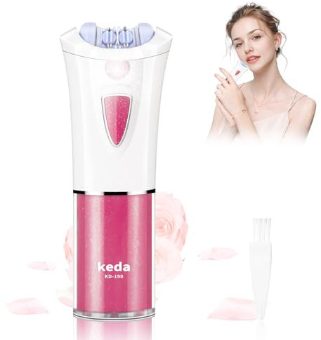 Gesichtsepilierer Damen - Epilierer Damen - Epilierer Damen Gesicht - Kabelloser Elektrischer Epilierer mit LED - Haarentfernung für Damen/Gesicht/Intimbereich/Körper/Achselhöhle/Bein/Bikinizone/Arme