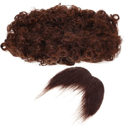 Ipetboom 1Satz Afro Perücke Kostümzubehör für Halloween Mottopartys Bühnenaufführungen Leicht Anzubringen