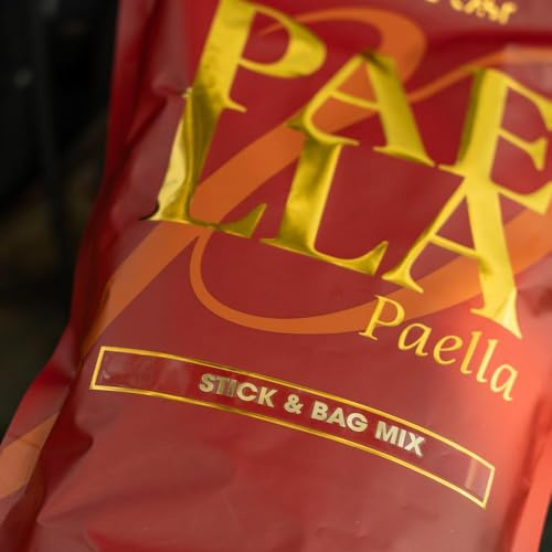 One More Cast OMC Paella PVA Stick & Bag Mix 1kg - Carp Fishing Bait Mix | Spicy Meat, Shellfish and Squid Mix with High Grade Halibut Pellets and Amino Attractors