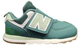 New Balance 574 New-B Shoes for Boys and Girls with Hook & Loop Fastening Strap Numbers from 21 to 27.5, green, 27.5 EU