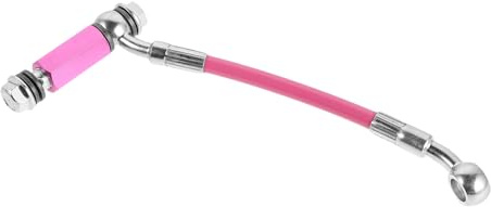 Cabilock Rallonge de Durite de Frein pour Moto 15 Cm Boulon Banjo Étanche et Vis Banjo, Raccord Hydraulique Rose pour Conduite de Frein Moto Cross, Quad et Scooter, Extension Flexible