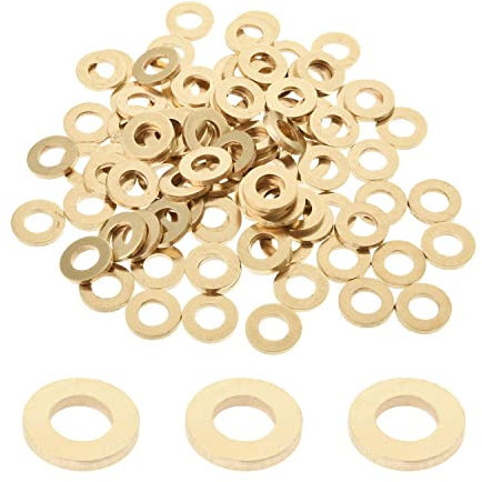 MroMax Lot de 100 rondelles d'étanchéité plates en cuivre M6 - Joint d'étanchéité métrique rond - Diamètre intérieur : 0,6 cm - Diamètre extérieur : 1,2 cm - Épaisseur : 0,2 cm