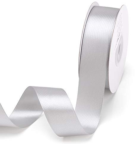 IHKFILAN Satinband, in Leichtes Splitter (25 mm x 22.86 m), matt glänzendes Geschenkband, edles Schleifenband zum Dekorieren & Basteln, zum Einpacken besonderer Geschenke, für Hochzeiten, Taufen, uvm