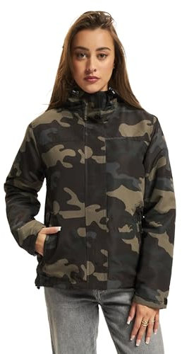 Brandit Women Frontzip Windbreaker, color: darkcamo, size: 3XL