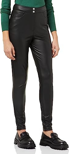 ONLY Damen Onljessie Faux Leather Zip Pant Cc OTW Leggings, Schwarz, S EU