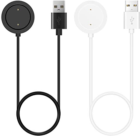 Qoosea 2-Pezzi Cavo di Ricarica Compatibile con Xiaomi Mi Watch Color Sport / S1 Active Caricabatterie, USB Cavo di Ricarica Stazione di Ricarica Adattatore Accessori per Mi Watch