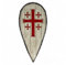 LOOYAR Mittelalter Kreuzritter Drachen-Schild für Ritter Soldaten Krieger Kostüm Kampfspiel Halloween Cosplay LARP, Weiß, Standard