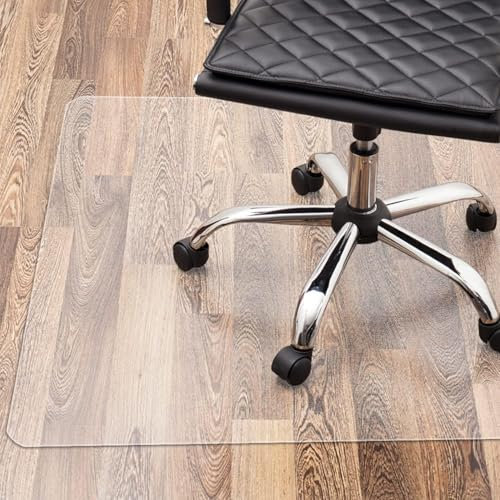 Floordirekt PRO - Bürostuhl Unterlage - transparente Bodenschutzmatte für Hartböden - Bodenmatte, Bodenschutz, Unterlegmatte (100 x 114 cm)