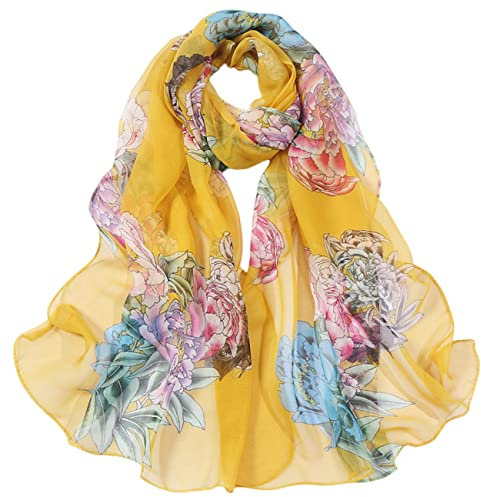 FAIRYGATE Chiffon Stola Halstuch Damen Seide Tücher Chiffon Schal Stola für Abendkleider Bandana Schals A5105