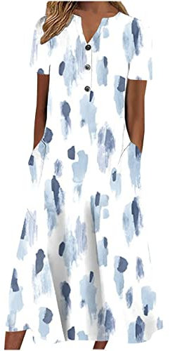 NNGOTD Robe Femme Ete Chic Robe Boheme Chic Et Glamour Imprime Dress Femmes Grande Taille Sexy Bretelle Robes Courte Loose sans Manches Dresses éTé Noir Blanc Taille Robe Rose Poudré Femme