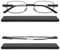 Mcoorn Lesebrille für Unterwegs Dünn Tasche für Damen Herren, Mini Lesehilfe Tragbar Flach mit Etui, Dioptrien +3,0