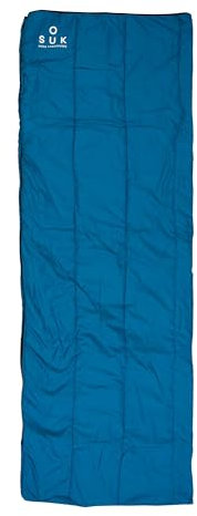 SOUK ONE Premium Kinderschlafsack Outdoor Camping Deckenschlafsack 3-4 Jahreszeiten für Kinder und Jugendliche (Blau Khaki, 70cm x 150cm)