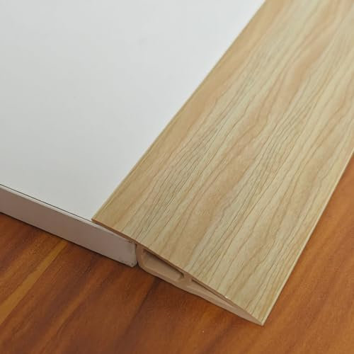 Striscia di Transizione per Pavimento Autoadesiva | Rampa Soglia in PVC | Profilo di Regolazione Dell'altezza | Profilo Terminale | per Dislivello di 9-11mm (Laminato, Parquet, Bordi di Piastrelle)