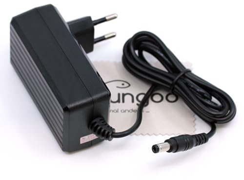 Ladegerät passend für Bosch Athlet BBH6Power/09 BCH65POWER/03 BBH6POWER/03 (Ersetzt 12027157) Ladekabel Akku-Staubsauger mit mungoo Displayputztuch