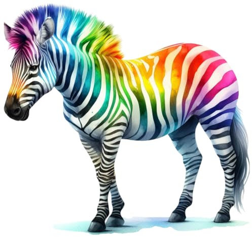 Designer Aufkleber/Sticker/Wandaufkleber/Decal/Fotosticker/Dekoration Vinyl - XL- bunt - Afrika wildtier Zebra 03