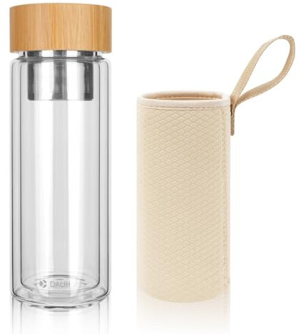 DAUH | Glass Water Bottle (Water bottle with sleeve)