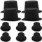 JOINPAYA Schwarze Mini-Zylinder 10 Stück Miniatur-Zylinder Aus Kunststoff Zauberhüte Für Diy-Schneemann-Dekoration Partyzubehör Weihnachten Geburtstag Hochzeit Familientreffen 6 5 Cm