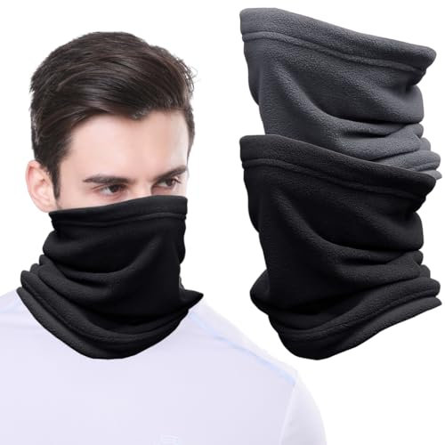 SIVZUMO 2 Pcs Cou Thermique pour Homme et Femme Tour de Cou Tubulaire Respirant Ultra-Douce Séchage Rapide Anti-Solaire Masque Respirant Moto Cyclisme Ski Randonnée Course à Pied